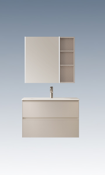 BC6550S-080C2陶瓷盆款 生態(tài)實木浴室柜